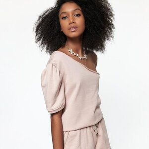 CAMI NYC the Beck Sweatshirt in Sand size L NWT